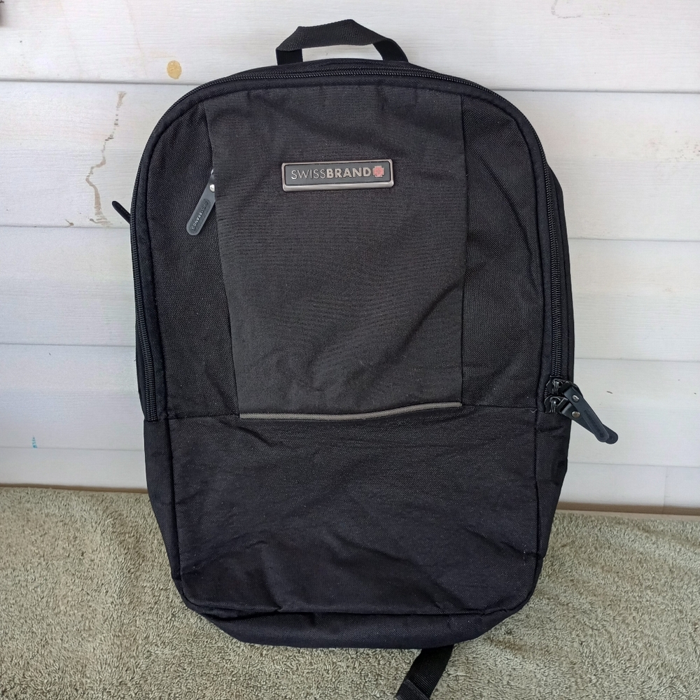 Swiss brand black backpack